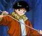 Yusuke catches Hiei's sword tip 
